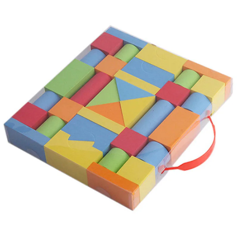 38PCS vendita calda EVA bambini sicuri costruzione di blocchi di mattoni costruzione di schiuma giocattolo morbido capretto bambini intelligenza esercizio assemblato