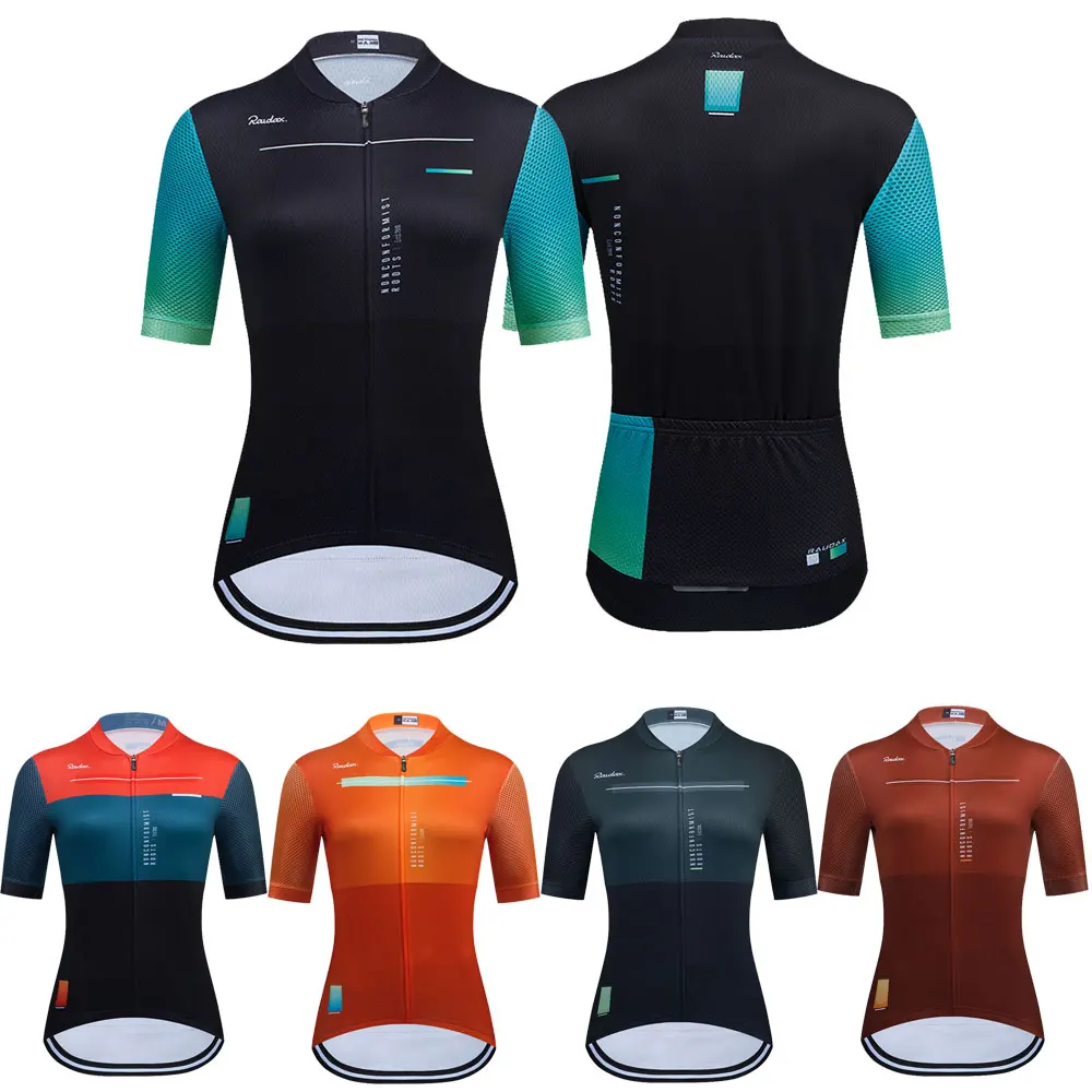 

Женский велосипедный трикотаж, лето 2025 года, велосипедный трикотаж с короткими рукавами, дышащая женская одежда с защитой от ультрафиолета, футболка для велоспорта для триатлона