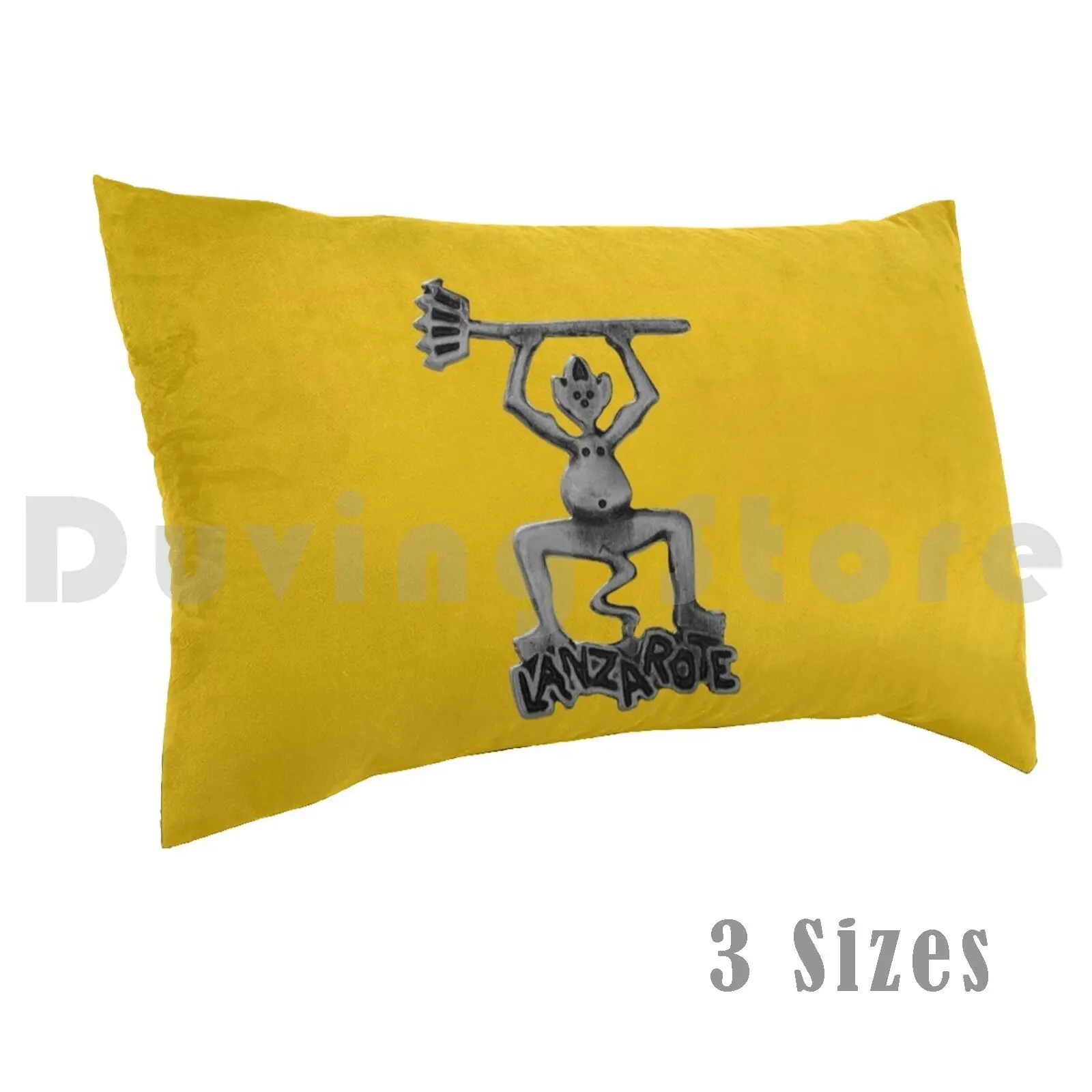 Lanzarote Devil Pillow Case Printed 50x75 Icimages Lanzarote Canary Islands Island Lanza Devil Logo Symbol