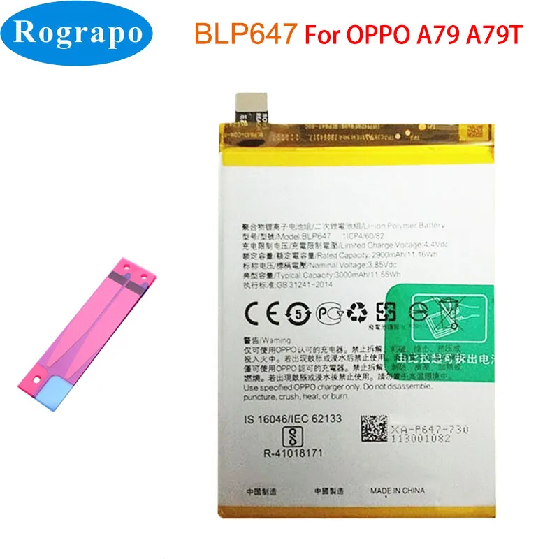 

New Original 3000mAh BLP647 Mobile Phone Replacement Battery For Oppo A79