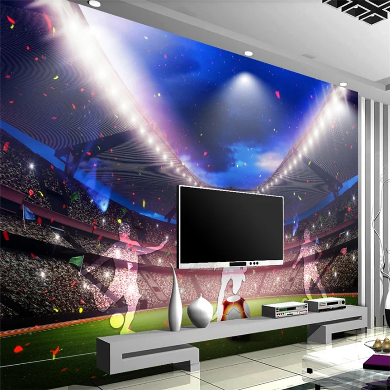 

beibehang Custom wallpaper large 3d huge football field mural living room bedroom 3D background wall decorative painting обои 3d