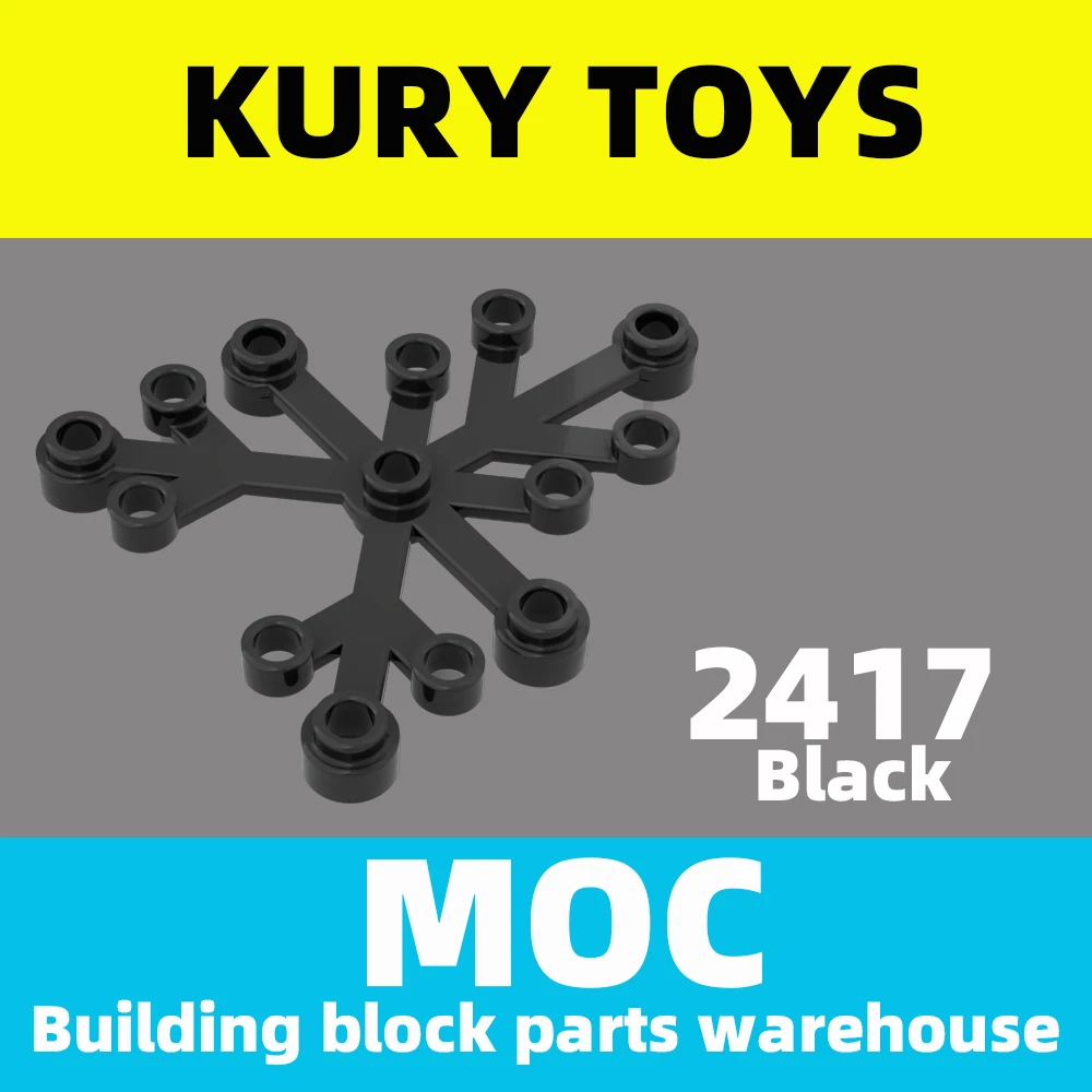 Kury brinquedos diy moc para 2417 bloco de construção peças para folhas planta 6x5 para planta