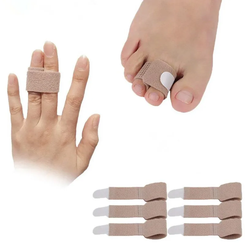 2pcs New Toe Finger Straightener Hammer Toe Hallux Valgus Corrector Bandage Toe Separator Splint Wraps Foot Care Supplies