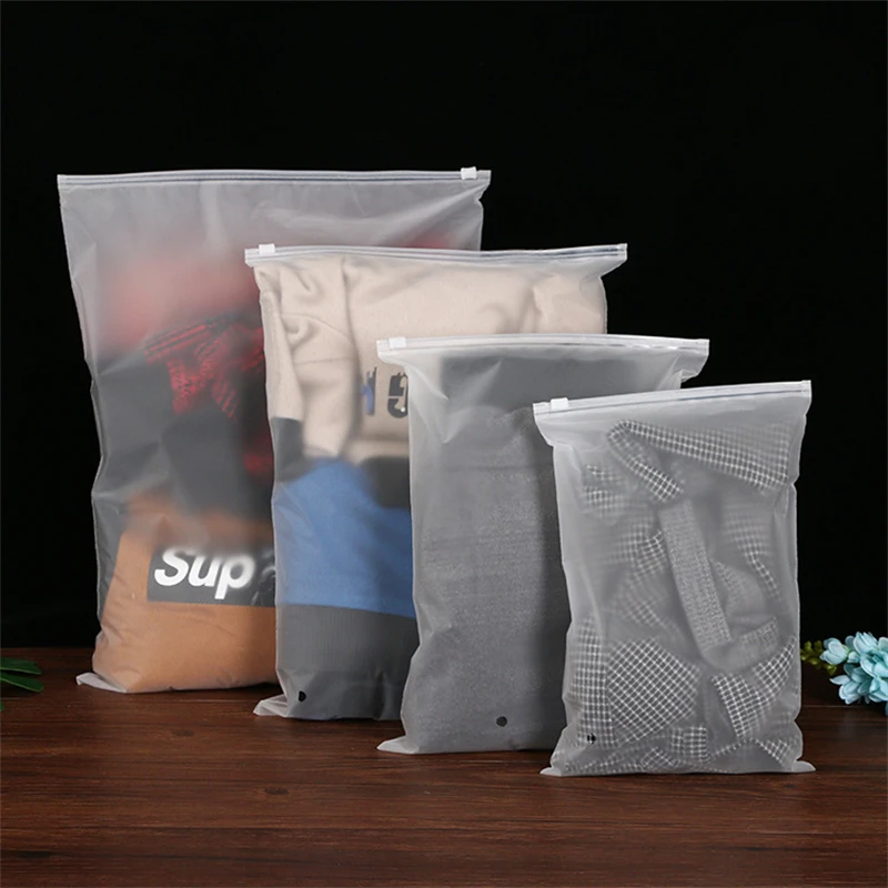 TETP 10 Stück 14 Draht/18 Drähte mattierte Reißverschlusstasche für Zuhause, Reisen, Aufbewahrung, Kleidung, Unterwäsche, Verpackung mit Luftloch-Organizer – Detail 3