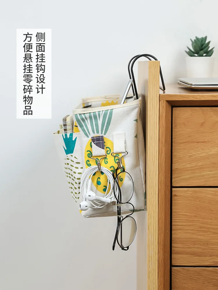 Bedside Caddy/Bedside Storage Bag Hanging Organizer for Bunk Dorm Rooms Bed Storage Pocket for Glasses Books Phones Keys