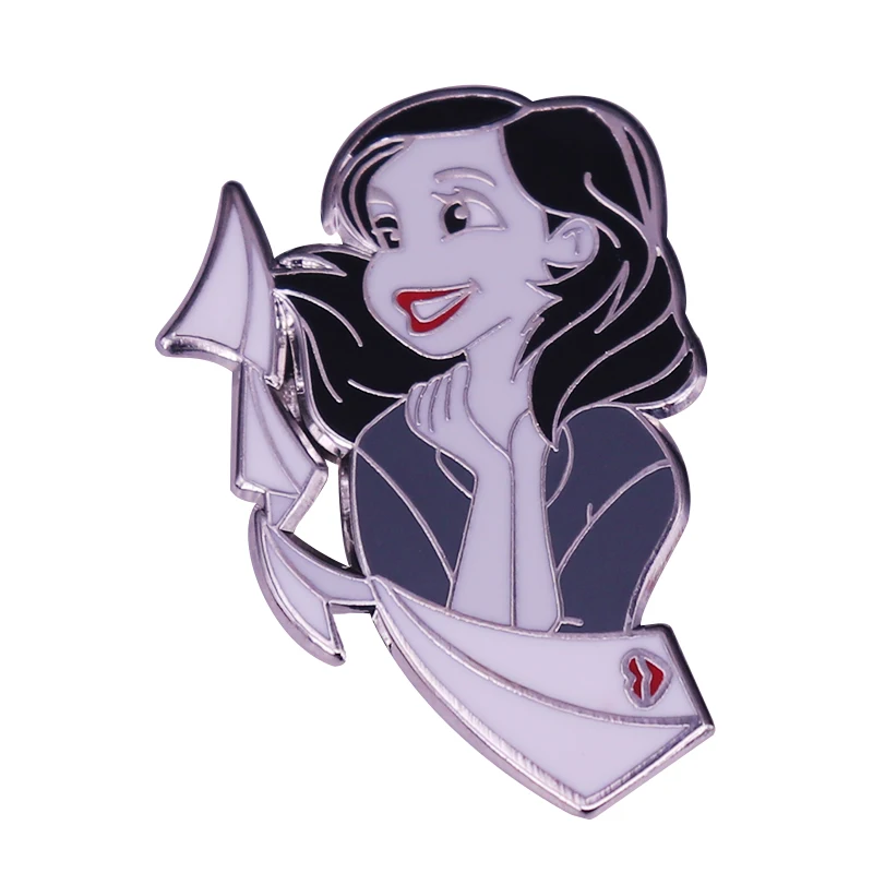 Sending My Love To You Fantasy Enamel Pin Pixar Paperman Girl Romantic Art Accessories