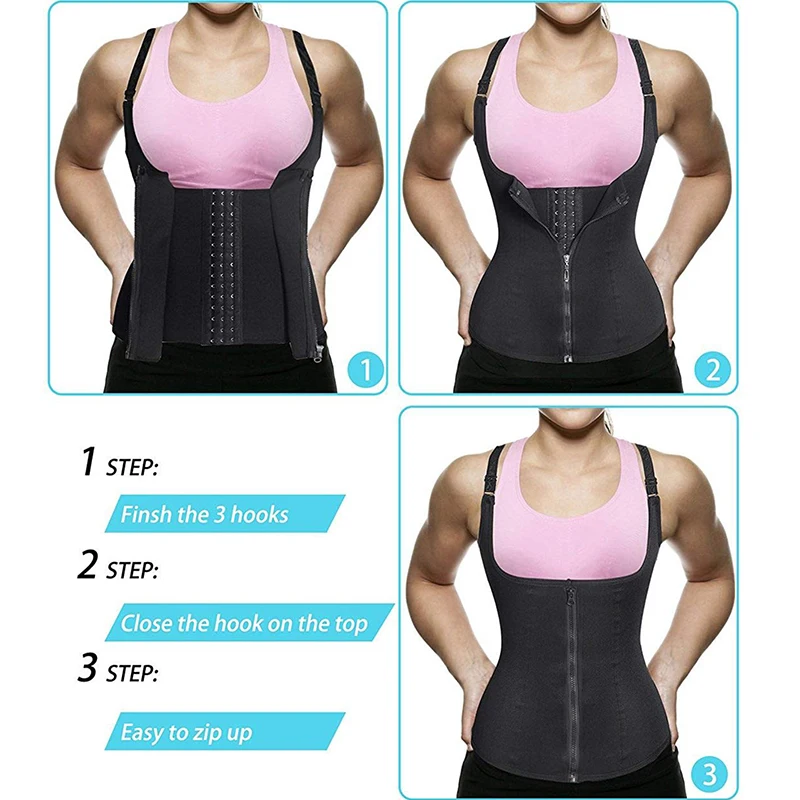 Women Shapewear Waist Trainer Push Up Slimming Vest Tummy Control Girdle Body Shaper Waist Cincher Corset Tank Top