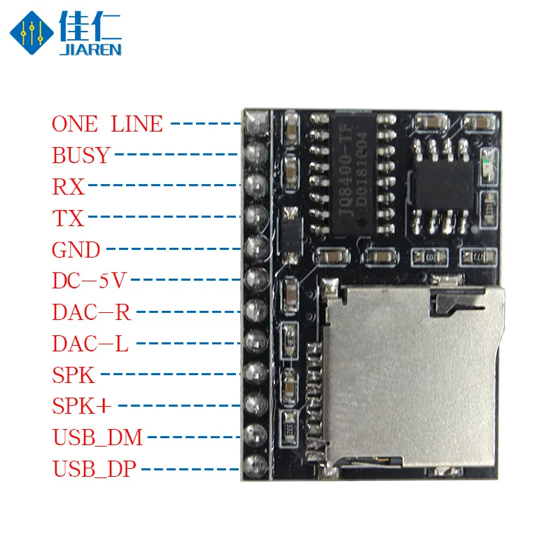 DFPlayer Mini MP3 3W Amplifier Serial Port Control MP3 Voice MP3 player Module Support TF Card