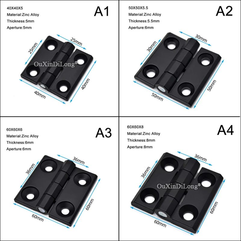 

Brand New 2PCS Thicken Zinc Alloy Industrial Hinges Switch Cabinet Electric Box Cabinet Hinges Mechanical Equipment Door Hinges