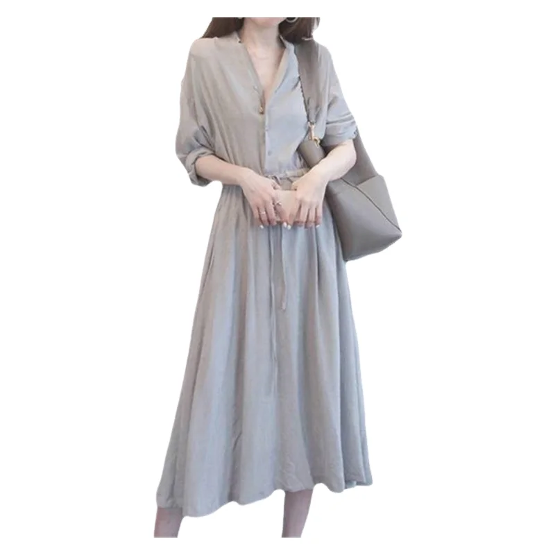 

Dress female spring and summer new style slim show thin in long skirt blouse