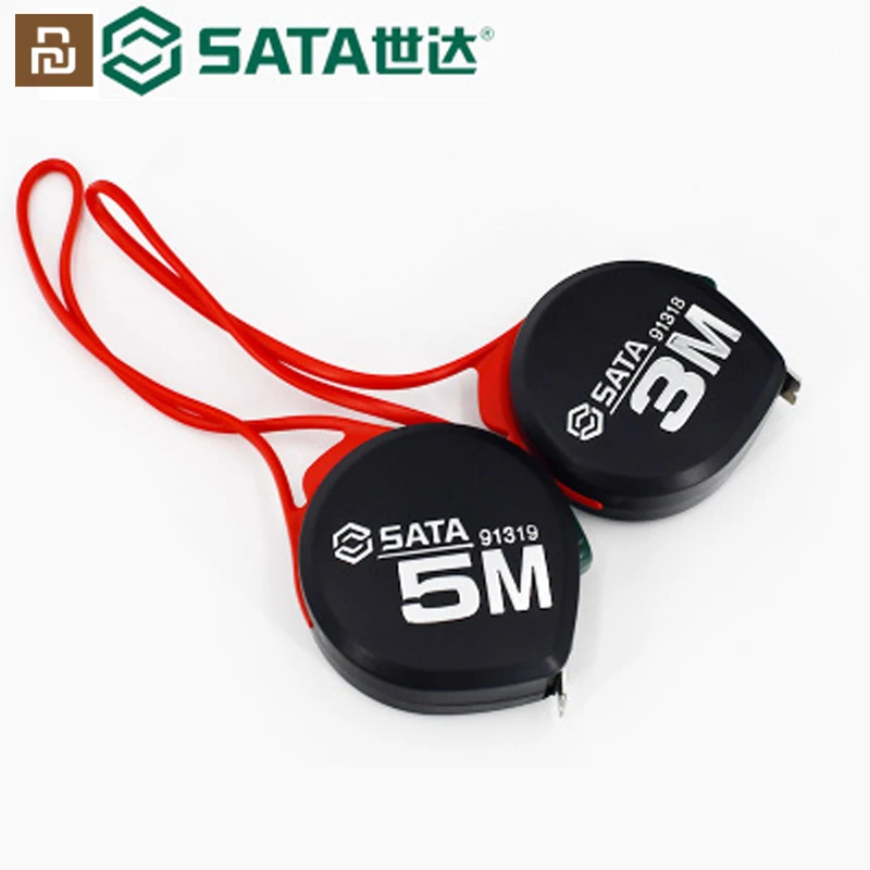 sata Tape measure 5m high precision steel tape ruler 3m cute drop-shaped box ruler woodworking household ruler