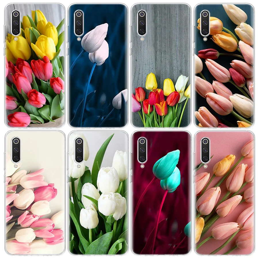 Tulip flower Phone Case For Xiaomi Mi 12 10 Lite 12X 12T 13 5G 11T 10T Pro 11i 11 Ultra 9 8 6X 5X Capa Coque Fundas TPU Capa She