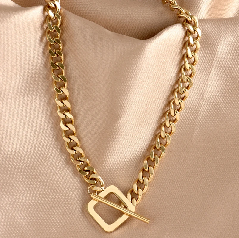 XIYANIKE 316L Stainless Steel Geometric Necklace For Women Choker Trend Party Gift Fashion Jewelry