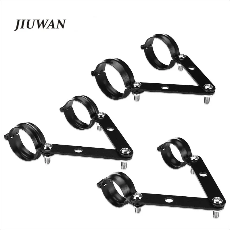 2 Pair Universal 34-41mm 41-51mm 51-60mm Motorcycle Headlight Bracket Mounting Adjustable Fork Mount Clamp Black HeadLamp Holder