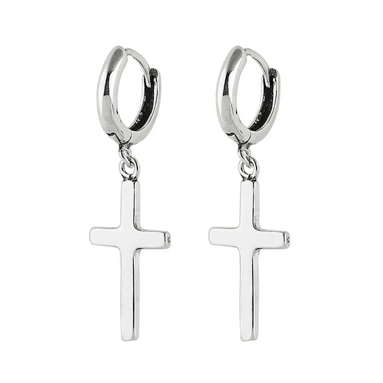 REETI 925 Sterling Silver Earrings Cross Stud Earrings Creative Hot Sexy Jewelry For Women Gift Customized