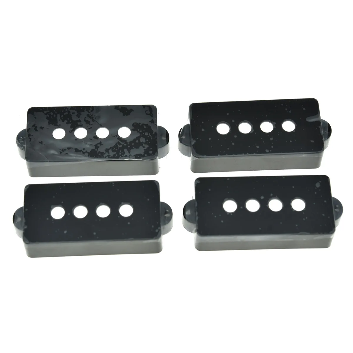 KAISH 4pcs P Bass Pickup Covers 4 String Electric Bass Pickup Covers for Precision Bass P Bass guitar Black/White/Cream