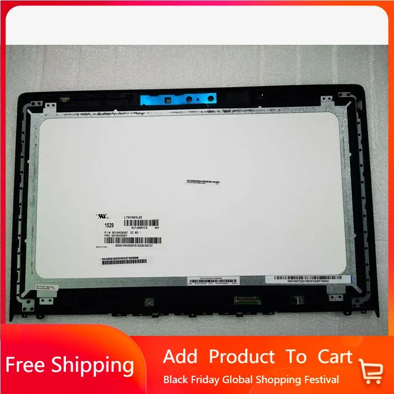 

Original 15.6 Laptop Screen 5D10K81625 For Lenovo IdeaPad Y700 Y700-15ISK LCD Touch Screen FHD 1920*1080 Display Assembly