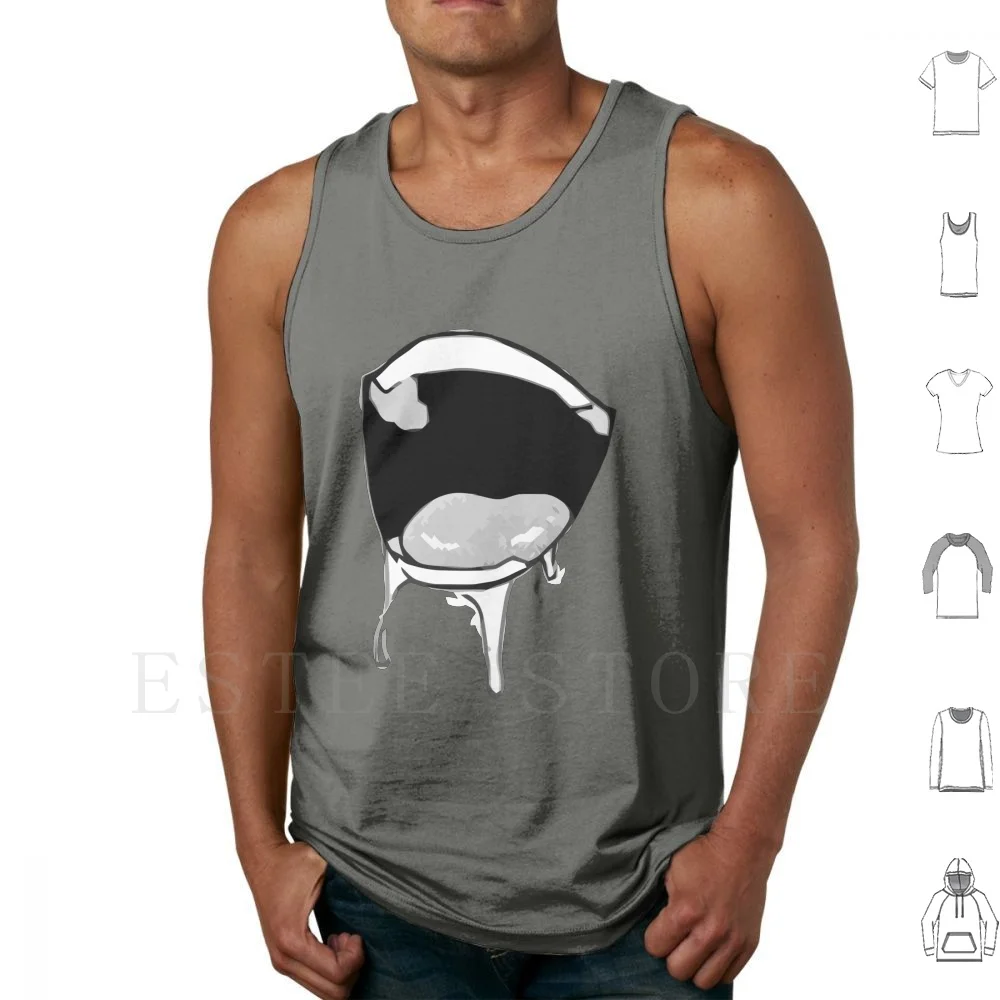 Anime Face Mouth Tank Tops Vest Quarantine Japanese Lockdown Kawaii Cute Facemask Facemask Japan Anime Manga Hentai Baka