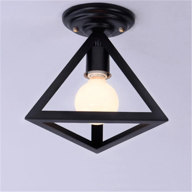 Simple Creative Porch Lamp Corridor Lamp Sun Table Lamp Loft Corridor Ceiling Lamp Retro Square Chandelier Free Shiping E27 Iron