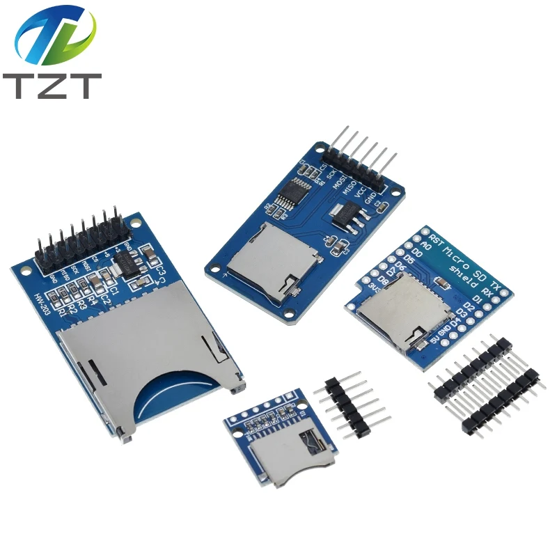 D1 Mini TF-Kartenmodul Micro SD Speichererweiterungsplatine Mini Micro SD TF-Karte Memory Shield Modul mit Pins für Arduino – Detail 2