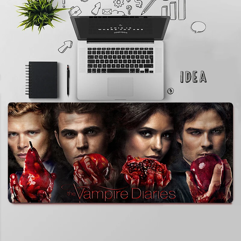 Gaming Mouse Pad Large Mouse Pad PC Gamer Computer Mouse Mat Big Mousepad The Vampire Diaries XXL Keyboard Desk Mat Mause Pad