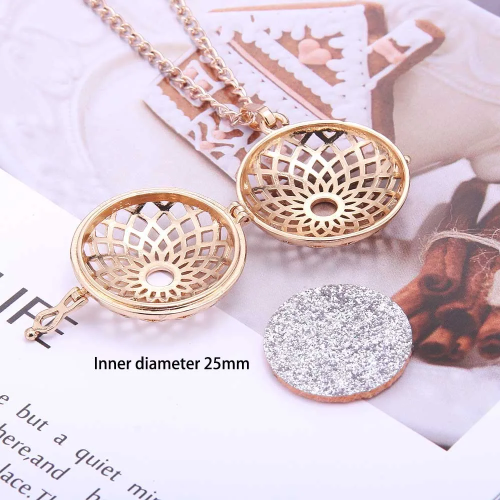 Tree of life Aromatherapy Necklace open Diffuser lockets Pendant Perfume Essential Oil Diffuser Locket Necklace with pad