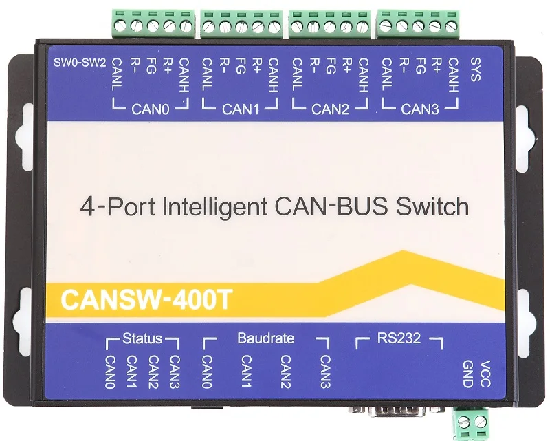 Cansw-400t 4-port High Speed Intelligent Can Switch (can Hub, Canhub)