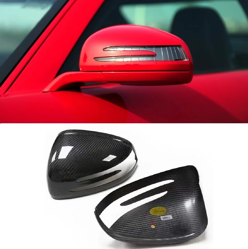 Dry Carbon Fiber Car Rearview Mirror Caps Cover Fit for Mercedes-Benz SLK SLC SL AMG GT R172 SLK200 SLC300 SLC260