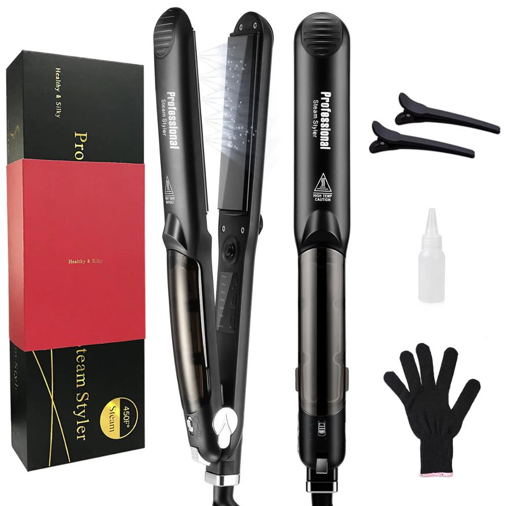 MADAMI Dampf-Haarglätter, professionelles Keramik-Dampf-Glätteisen 450 ℉   Haarpflege-Tools zur Behandlung von Arganöl mit schneller Hitze 4