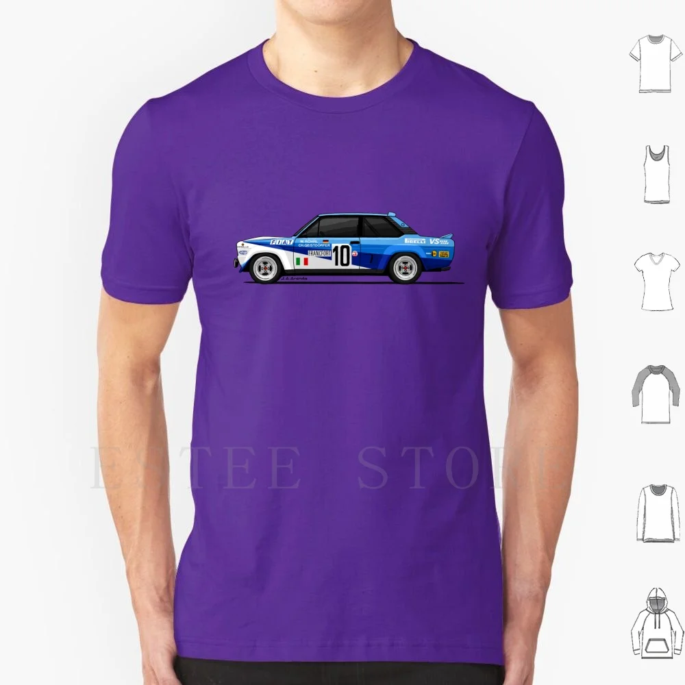 My Drawing Of The 131 Winner Of Monte Carlo 1980 T Shirt Print Cotton Abarth 131 Rally Monte Carlo Walter R ? Hrl Car 1980