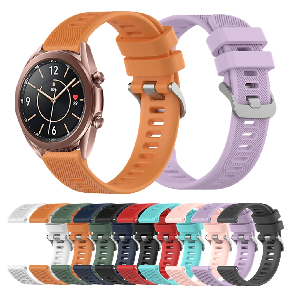 Pulsera de silicona para Samsung Galaxy Watch 3, banda deportiva de 41mm/Active 2/42mm, correa de 20mm para Amazfit GTS Bip Lite