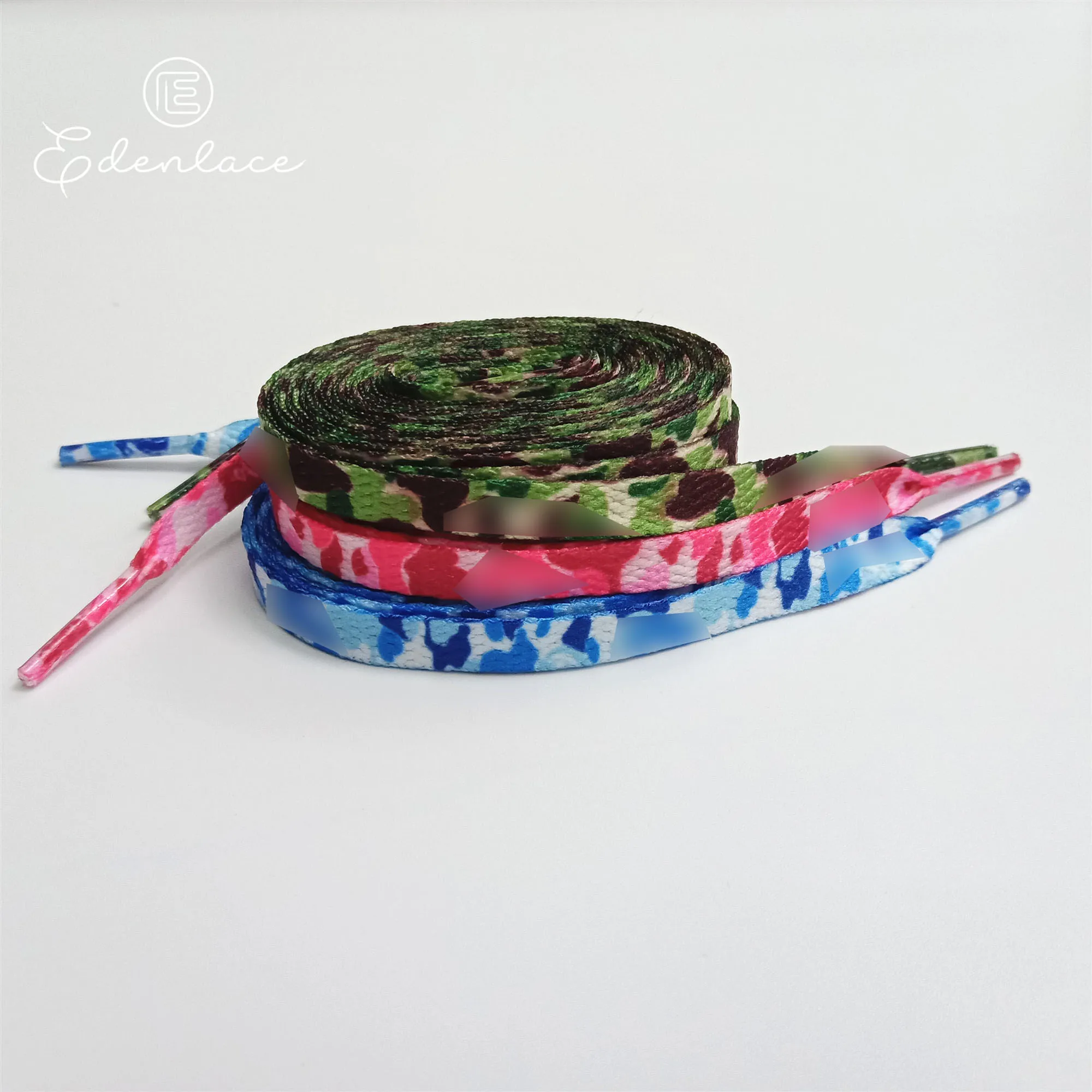 Sublimation Shoelace Print Shoelaces Camouflage Flat Shoe Laces Pink Blue Printing Bootlaces Heat Transfer Shoestring