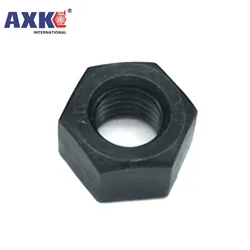 1/50pcs Black Grade 8.8 steel DIN934 Hex Hexagon Nut For M1.4 M1.6 M2 M2.5 M3 M4 M5 M6 M8 M10 M12 M14 M16 M20 M22 M24 Screw Bolt