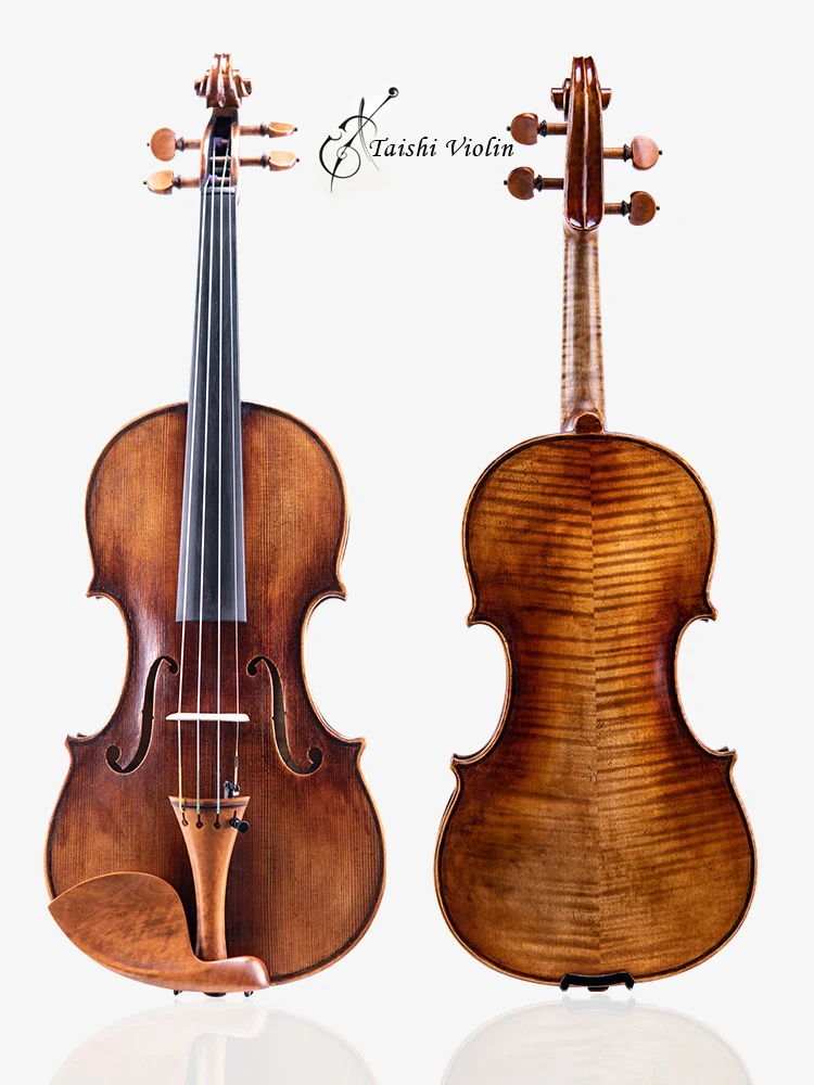 

Copy of violin 4/4 violin Guarneri 1730 Old oil Good projection, open tone! Free case, bow, shipping!