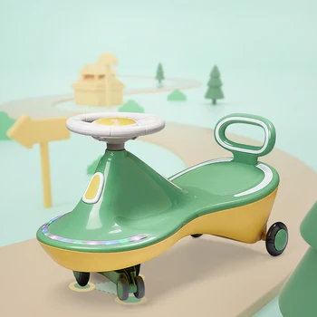 Children's ant car ride on car children's twist car baby Scooter Anti Rollover tricycle original plasma car mute walker universal wheel