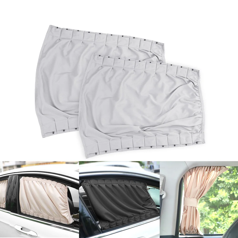 Universal Car Curtain Auto Windows Curtain Car Side Window Sunshade Curtains Sun Visor Blinds Cover 2pcs/Set Aluminum Alloy