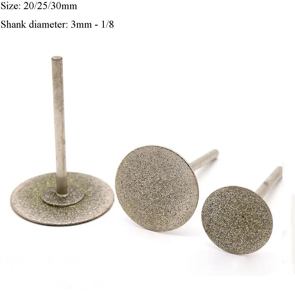 20/25/30มม.ใบเลื่อยตัดเพชรบด1/8 ''Shank สำหรับ Dremel โรตารี่