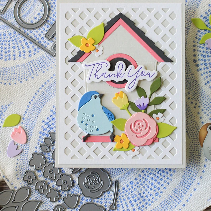 New Arrival Bird House Flower Branch Leaf Stems Metal Cutting Dies for 2021 DIY Scrapbooking Card Making Stencils