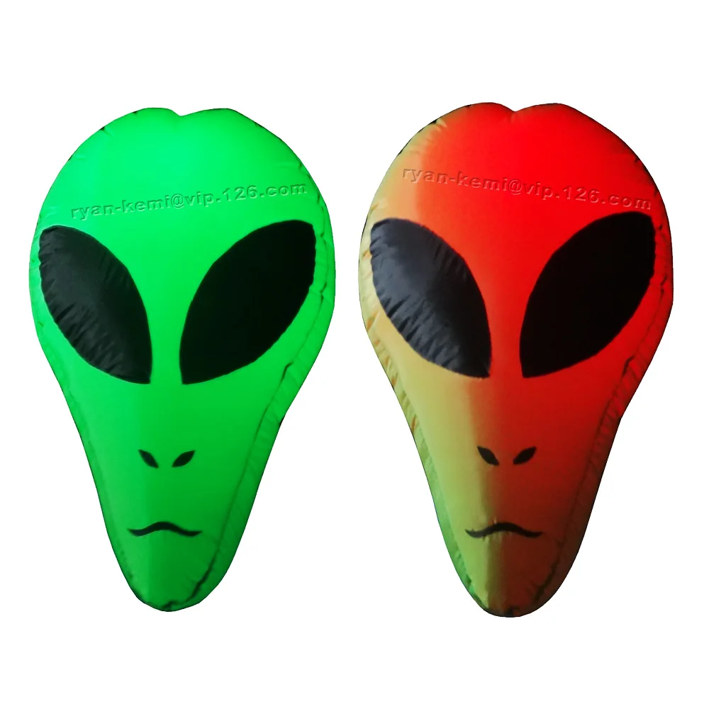 

1.5m Green Led Lighting Inflatable Alien Head For Party Bar Club Decoration Halloween Skull Head Inflatable Ufo Balloon Lantern