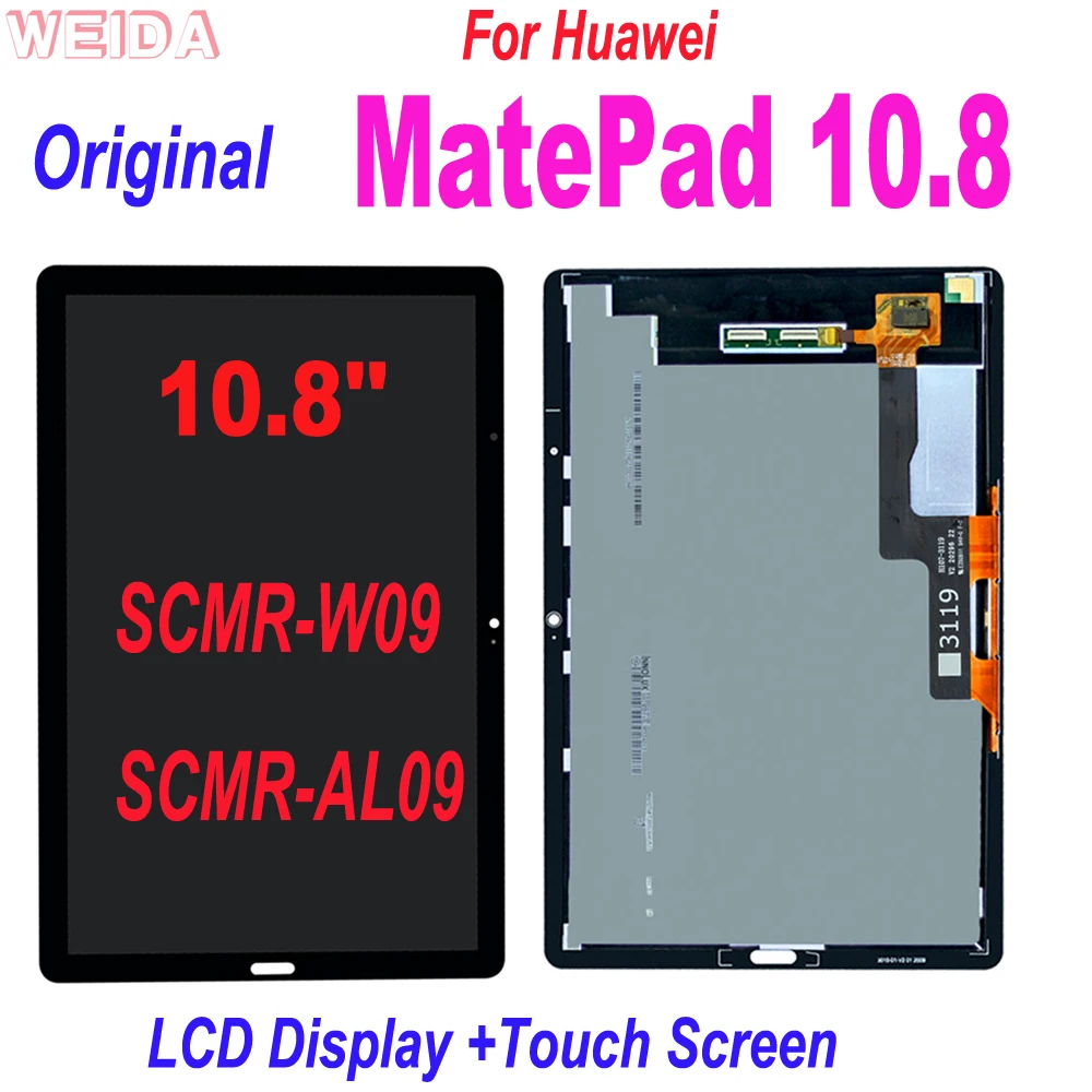 10.8'' Original LCD For Huawei MatePad 10.8 SCMR-W09 SCMR-AL09 LCD Display Touch Screen Digitizer Assembly Replacement