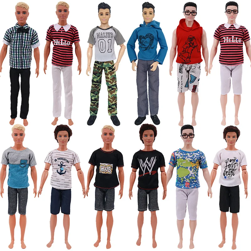 Barbies masculino roupas de uso diário moda casual conjunto de esportes frete grátis atacado boneca roupas acessórios russa diy menina brinquedos