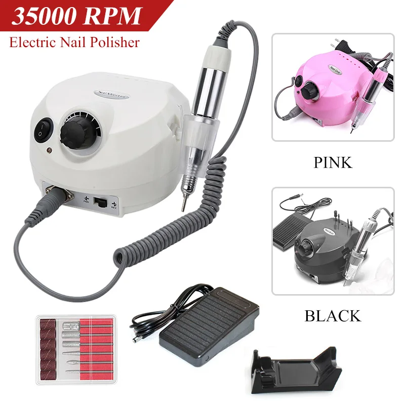 New 35000RPM Electric Nail Drill Manicure Machine Apparatus for Manicure Pedicure Nail File Tools Drill Polish Bits Tools Kits