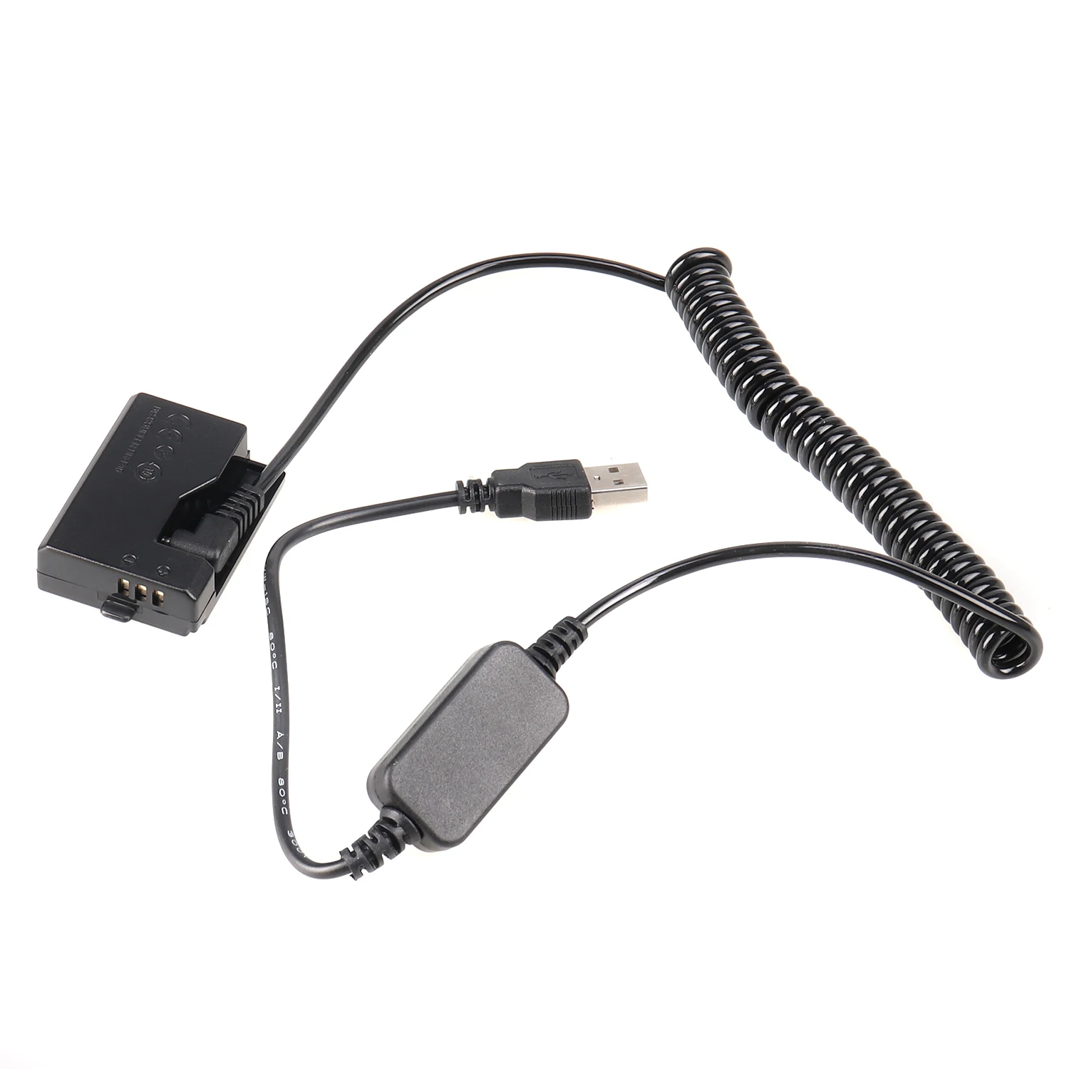 

DR-E10 Dummy Battery USB Spring Cable Adapter For Canon Rebel T3 T5 T6 X50 Camera