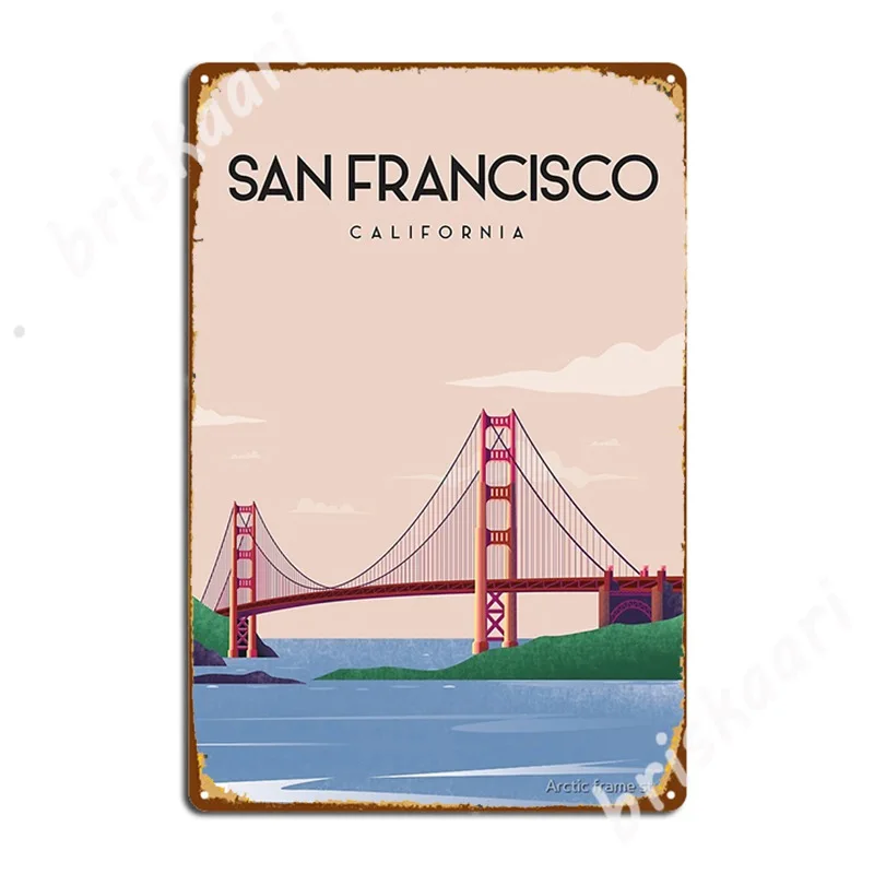 San Francisco California Travel Poster Metal Signs Customize Poster Club Bar Club Tin sign Posters