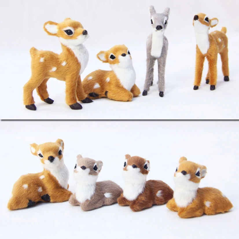 لطيف محاكاة الغزلان مصغرة الغزلان عيد الفصح زينة للمنزل لطيف فو أفخم الكذب الغزلان التماثيل ل الداخلية Kawaii غرفة ديكور #6