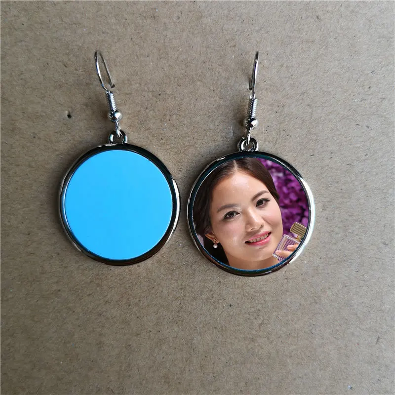 

sublimation blank round dangle earrings Water drop shape drop earring for hot transfer printing consumables 20pair/lot