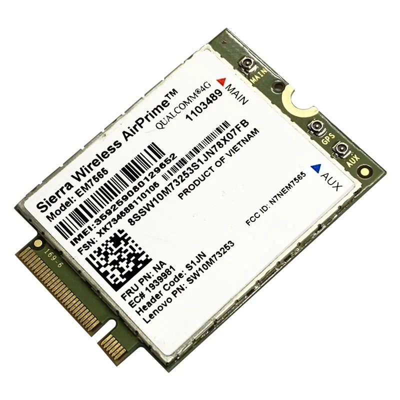 Sierra Wireless EM7565 LTE-Advanced Pro Module Cat-12 Global Connectivity with 3G Fallback for Thinkpad Carbon X1 6th  Laptop