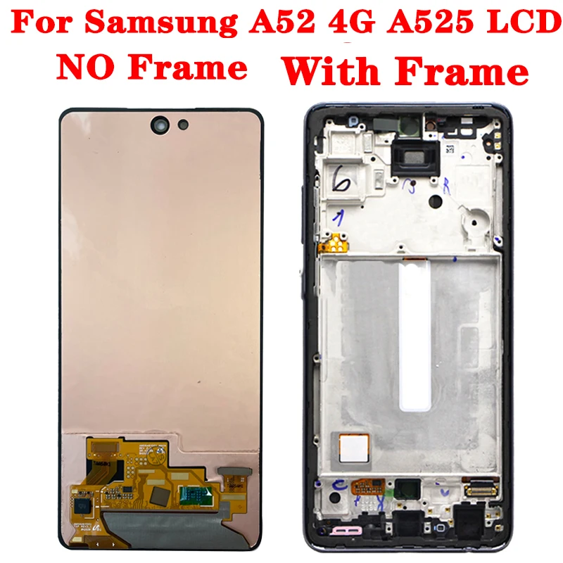 Super AMOLED For Samsung  A52 4G LCD Display Touch Screen Digitizer Assembly Replacement For Samsung SM-A525F A525F/DS LCD