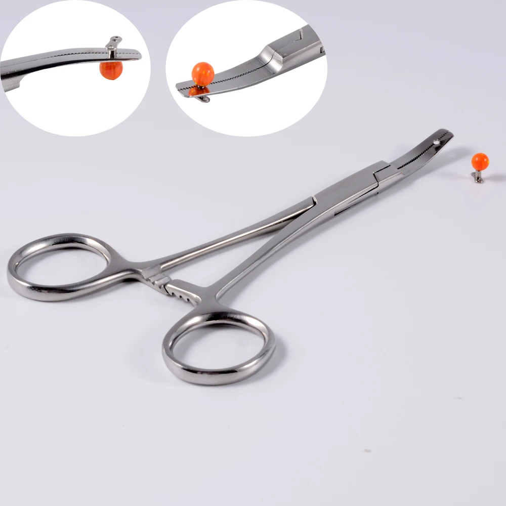 Sterile Surgical Steel Dermal Anchor Holding Tube Tool Plier Dermal Disc Forcep Professional Piercing Equipment