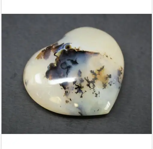 Dendrite Agate Heart Stone 1.5